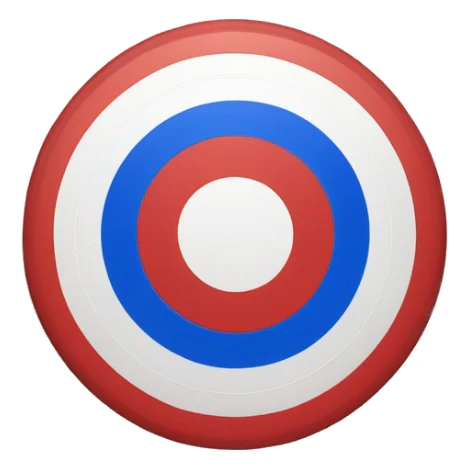 Tricolor cockade round circle with three layers, blue in the middle then white and red on outside sticker