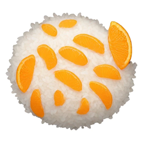 bowl of rice nctto oranges sticker