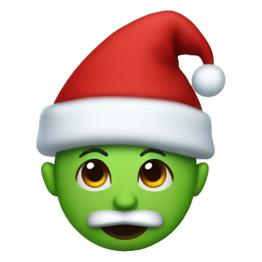 Black mouth curr with Christmas lights and elf hat sticker