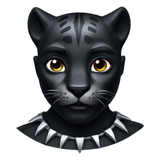 Black panther with print sticker