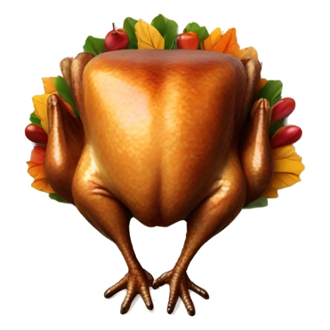thanksgiving turkey on plate sticker