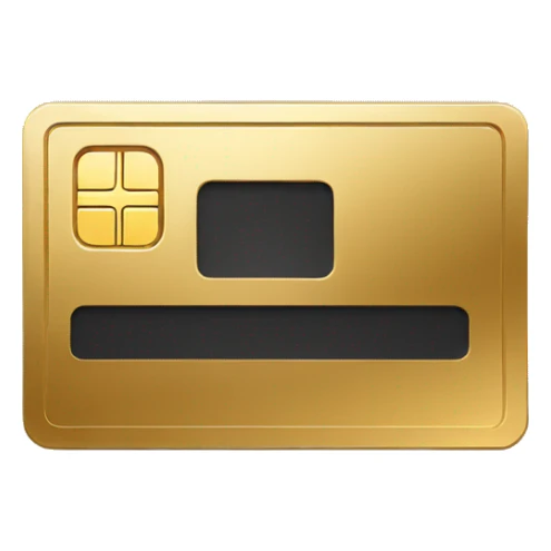Gold credit card simple small size sticker