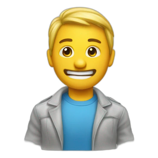 Un emoji funny, drôle qui louche  sticker