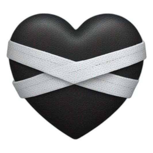 Black heart bandage sticker