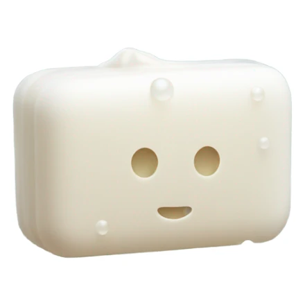  white bar of soap with bubbles sticker