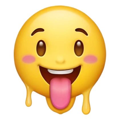 Emoji with toung out sticker