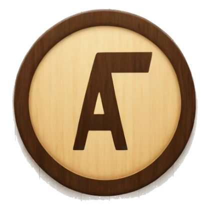 A circle wooden board with a Ifa sign  sticker