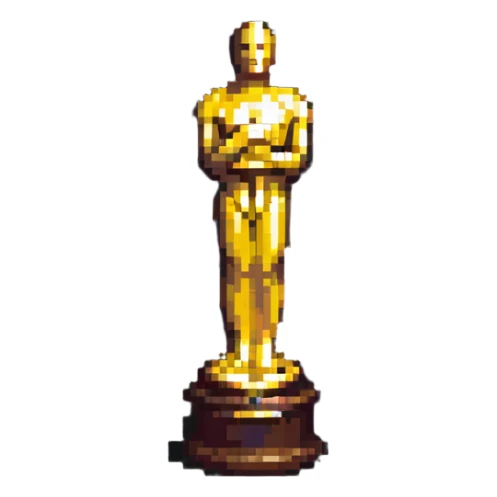 golden Oscar statuette award sticker