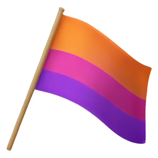 Pink orange and purple flag sticker