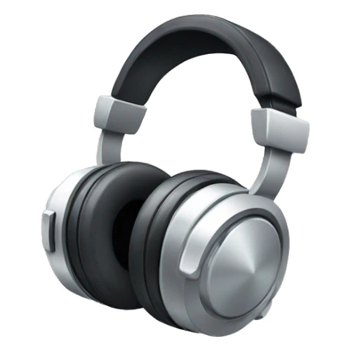 Headphones with music sticker