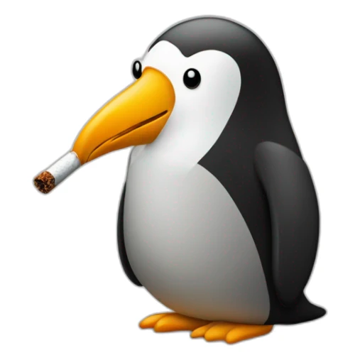 pingouin qui fume un cigare  sticker