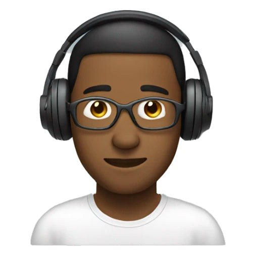 person wearing headphones  sticker