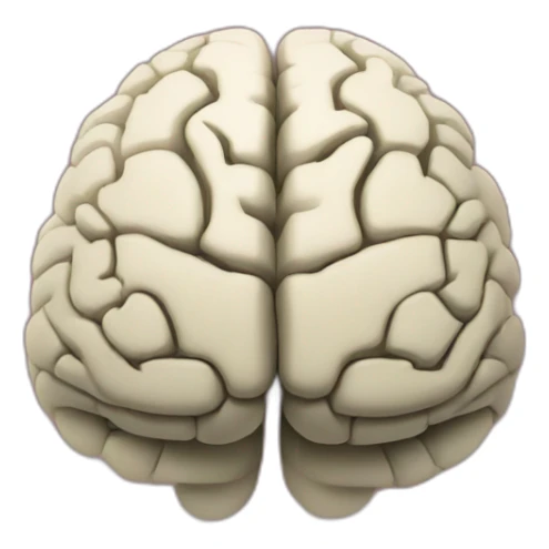 a brain where there are bricks inside of the brain sticker