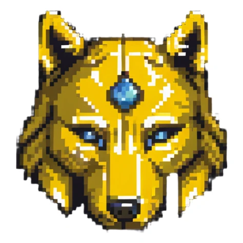 Red Rising golden helmet with wolf symbol sticker