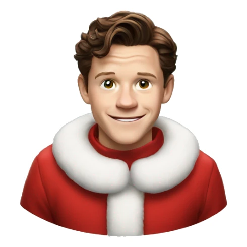 tom holland as santa claus sticker