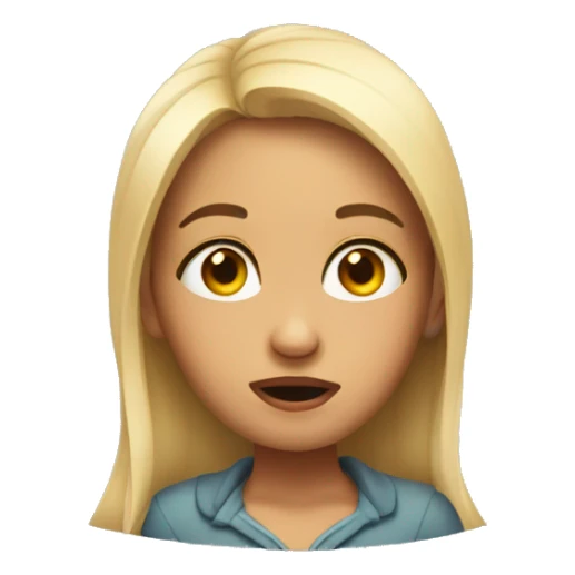 The girl rolls her eyes  sticker