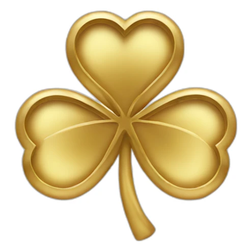 gold outline-clover sticker