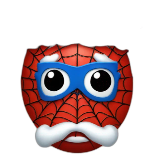Fat spiderman with a festive holly crown sticker