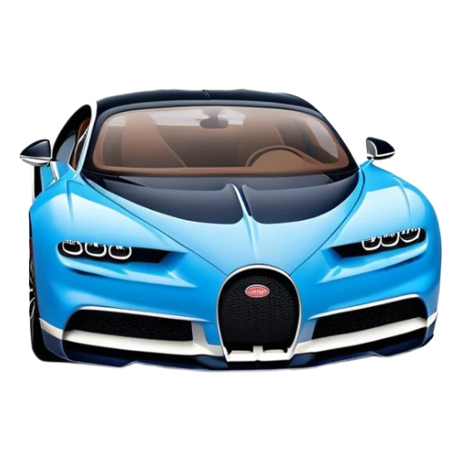 Bugatti Chiron - Bugatti (Model Year: 2022) (Iconic colour: Blue and black) sticker