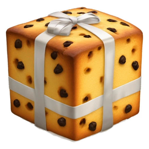 un panettone, tradicionalmente decorado con frutas confitadas y pasas. sticker