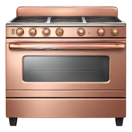 Realistic rose gold Retro vintage oven. sticker