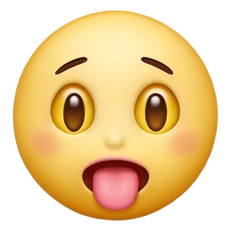 Smiling emoji with it’s tongue out and eyes rolling ￼ sticker
