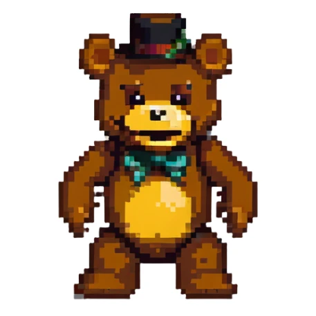 Freddy Fazbear from Five Nights at Freddy's game sticker