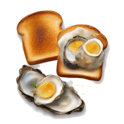 burnt toast, cheeky turkey and oysters sticker