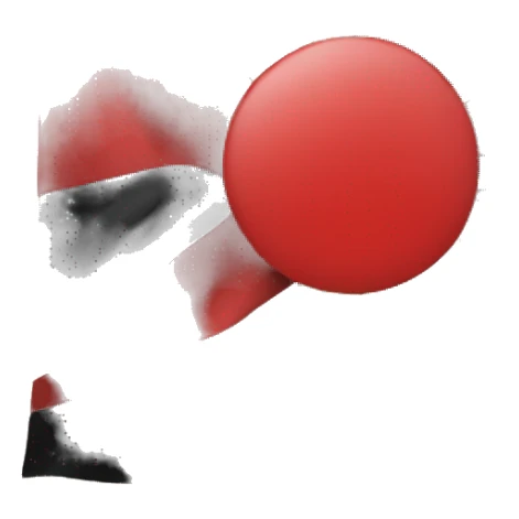 black and red flag with medium yellow circle in the centre sticker