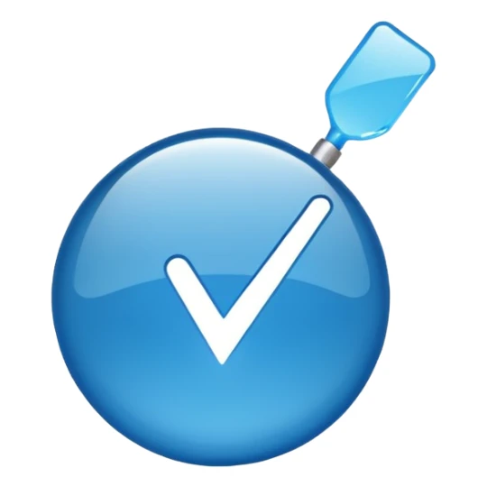Blue verification tick sticker