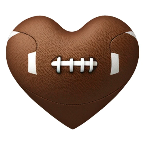 football in a heart form sticker