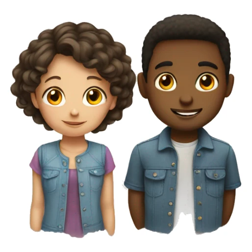 Girl and boy,best friends sticker