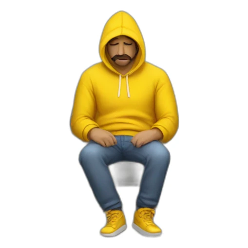 Armenian men  with yellow hoodie sleeping sticker