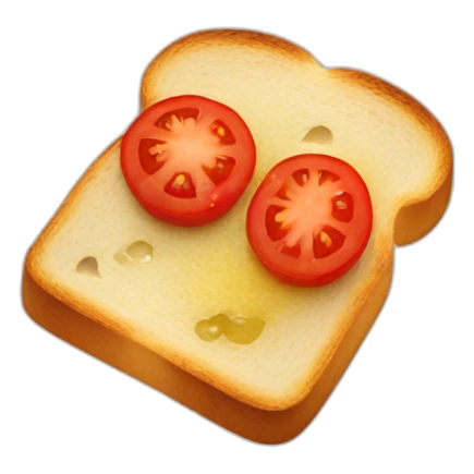 Toast soaked with tomato and olive oil sticker