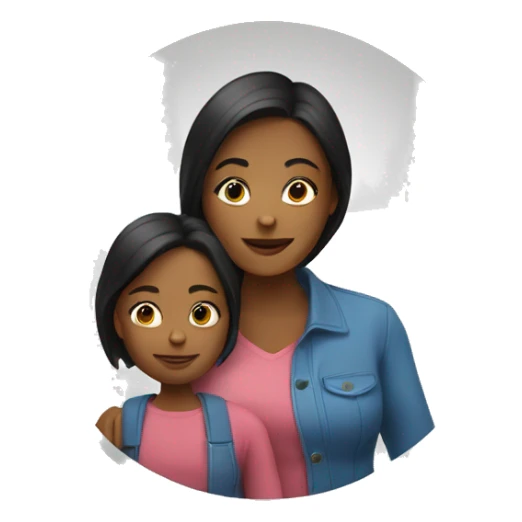 Mom with daughter sticker