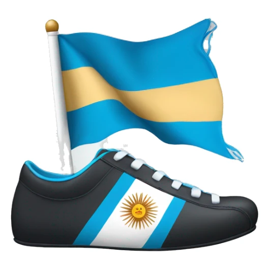 zapatilla con bandera argentina  sticker