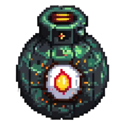 bomb power up item with unlit closed fuse sticker