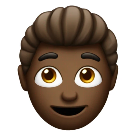 Espresso Bean with hair sticker