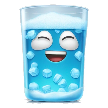 realistic glass of alka seltzer fizzing with tablets on the side  sticker