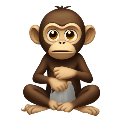 Angry monkey with pile of salt  sticker