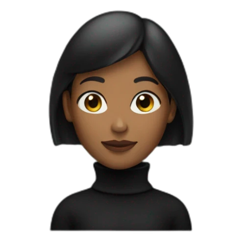black turtleneck woman sticker