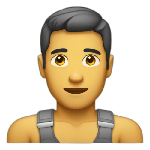 yellow skin tone man shoulders sticker