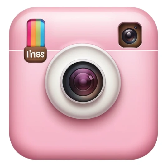 Baby pink Instagram icon sticker