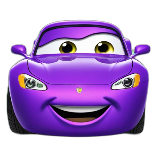 lemon-green-and-purple-neon-Lighting mcqueen sticker