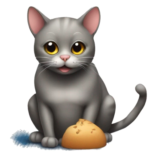 Cat sat on a mat and ate fat rat sticker