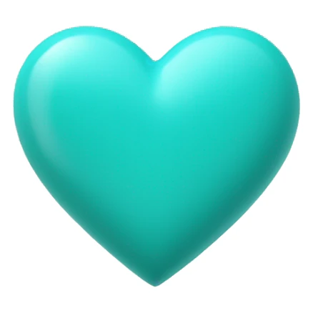 Turquoise love heart sticker