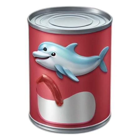 Can of Dolphin meat sticker