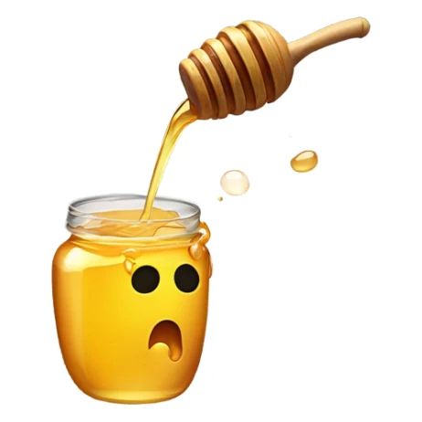 Honey pouring out of mouth sticker