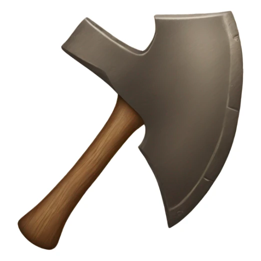 axe made of bronze and wood handle sticker