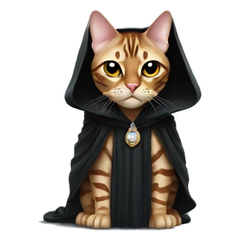 Bengal cat dressed as emperor palpatine sticker